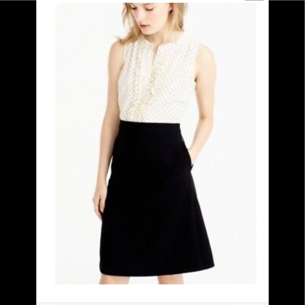 NWT J Crew Two-Piece Dress in Silk Baby Dot